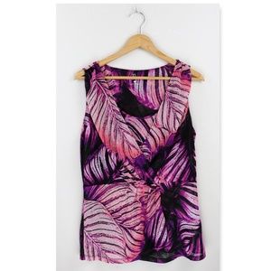 New York & Company Boat neck Sleeveless Blouse A3